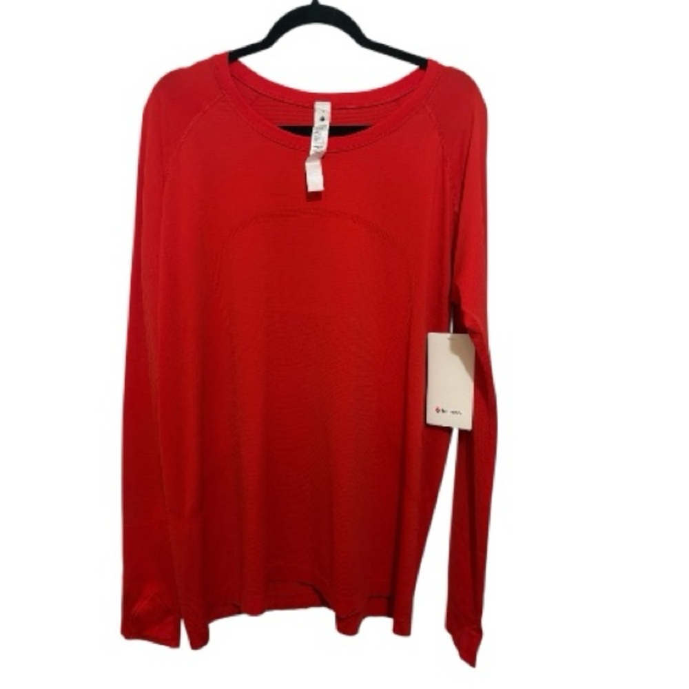 Lululemon Swiftly Tech Long Sleeve 2.0 Red Size 20 NWT